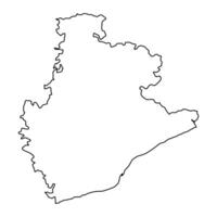 Map of the Province of a Barcelona, administrative division of Spain. illustration. vector