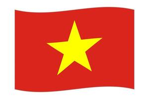 ondulación bandera de el país Vietnam. ilustración. vector