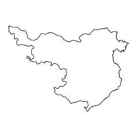 mapa de el provincia de un girona, administrativo división de España. ilustración. vector