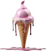 Bild von sieht köstlich aus geschmolzen Eis Creme. KI-generiert png