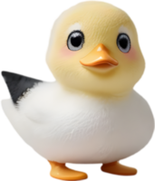 schattig waterverf tekenfilm eendje. eendje clip art. ai-gegenereerd png