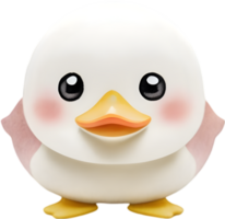 Cute watercolor cartoon duckling. Duckling clipart. AI-Generated png