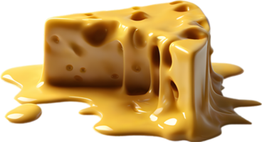 Picture of delicious-looking melted cheese. Ai-Generated png