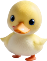 Cute watercolor cartoon duckling. Duckling clipart. AI-Generated png