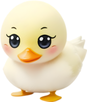 Cute watercolor cartoon duckling. Duckling clipart. AI-Generated png