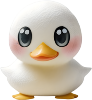 Cute watercolor cartoon duckling. Duckling clipart. AI-Generated png