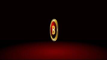 bitcoin cryptocurrency 3d rotation effect video