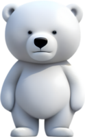 fofa aguarela desenho animado polar urso. polar Urso clipart. gerado por IA png