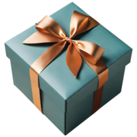 Grün Geschenk Box mit Gold Bogen png