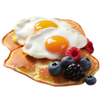 Plate with tasty breakfast png