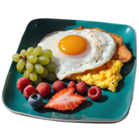 assiette avec savoureux petit déjeuner png