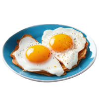 Plate with tasty breakfast png