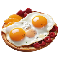 Plate with tasty breakfast png