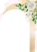 Weiß Blumen Hochzeit Einladung Karte png