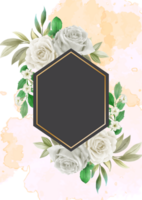 Weiß Blumen Hochzeit Einladung Karte png