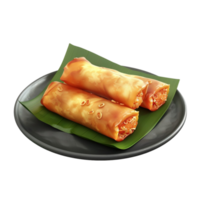 Generated AI Spring rolls on transparent background png