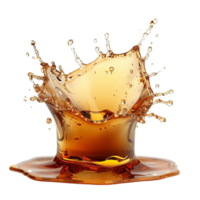 Generated AI A splash of honey on transparent background png