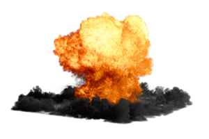 Nuclear explosion on transparency background png