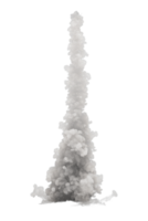 fumée de fusée lancement sur transparent Contexte png