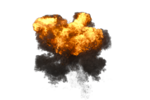 aérien explosion sur transparent Contexte png