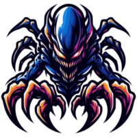 Demon Colorful Head Villain for T-Shirt png