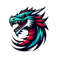 spectaculaire tête dragon élever votre l'esport, jeu, ou T-shirt marque png