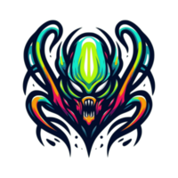 Menacing Monster Evil Creature for T-Shirt Design png