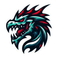 féroce tête dragon adapté pour l'esport, jeu, ou T-shirt dessins png