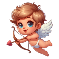 adorable Cupidon dans dessin animé style png