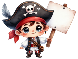 aigenerated pirate holding a sign png