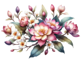 aigenererad en blommor frangipani png