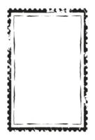 grunge port postzegel kader. verontrust inkt rechthoek grens png