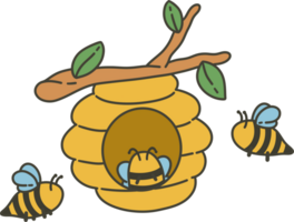 Honey Bee Flat Illustration png