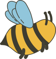 miel abeja plano ilustración png