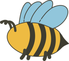 miel abeja plano ilustración png