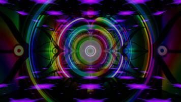 Neon pulsations in a fairytale tunnel, VJ DJ Loop video