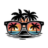 summer sunglasses white palm tree png