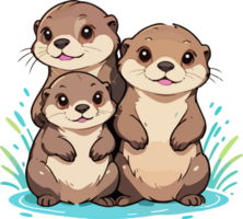 Otter Tier Karikatur png