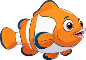 Clown Fisch Karikatur Aufkleber png