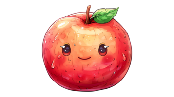 wijnoogst stijl kawaii perzik fruit Aan een transparant achtergrond png