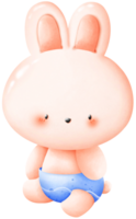 Blue rabbit boy png