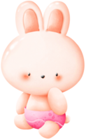 Pink rabbit girl png