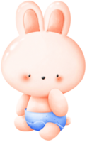 Blue rabbit boy png