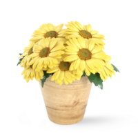 3d le rendu Jaune gerbera fleurs png