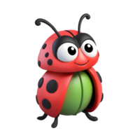 3d ladybug cartoon character png