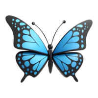 3d rendering blue butterfly png