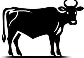 vaca, minimalista y sencillo silueta - ilustración vector