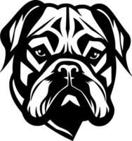 buldog - minimalista y plano logo - ilustración vector