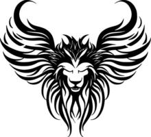 Lion - Black and White Isolated Icon - illustration vector