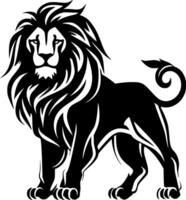 Lion, Black and White illustration vector